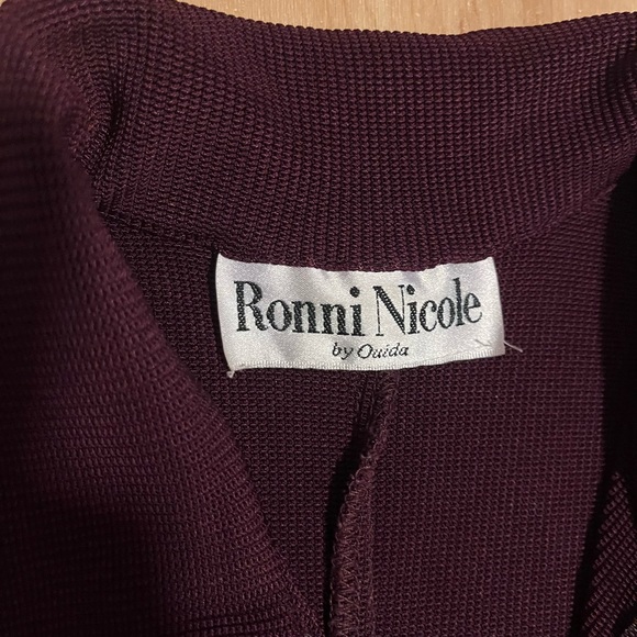 Ronni Nicole Purple Plum Eggplant colored Knit Long Sleeveless Dress - Picture 2 of 8